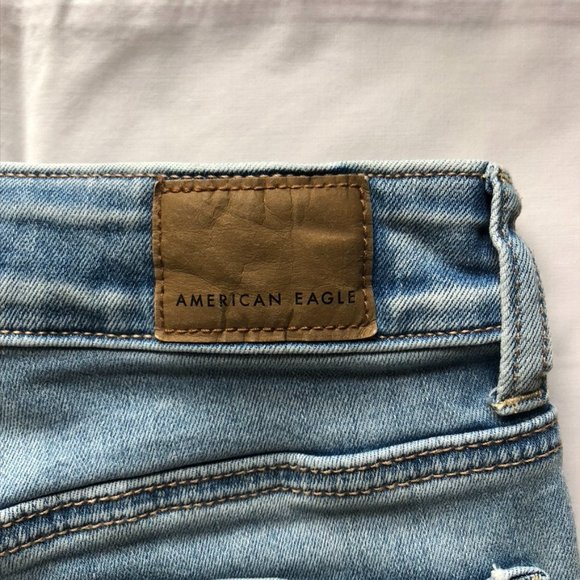 American Eagle Jean/Denim Ripped Short Shorts - Picture 8 of 9